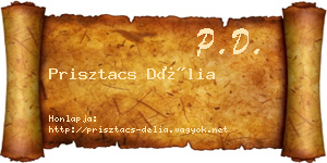 Prisztacs Délia névjegykártya